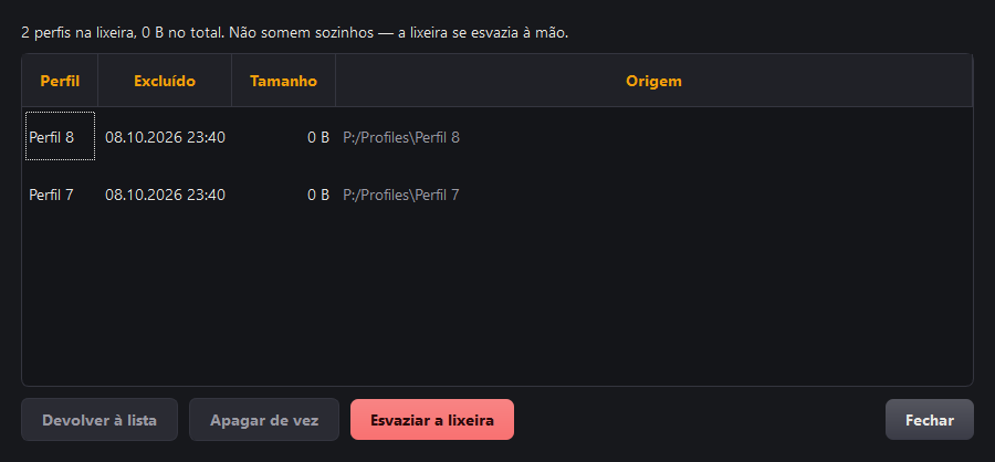 Reciclagem: o que foi apagado, quando, quanto ocupa e de onde vem